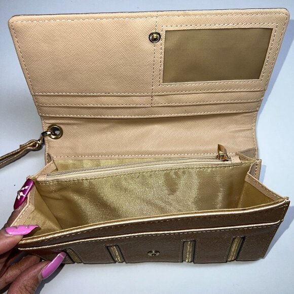 GOLD Zipper Wristlet Wallet - Picture 3 of 3